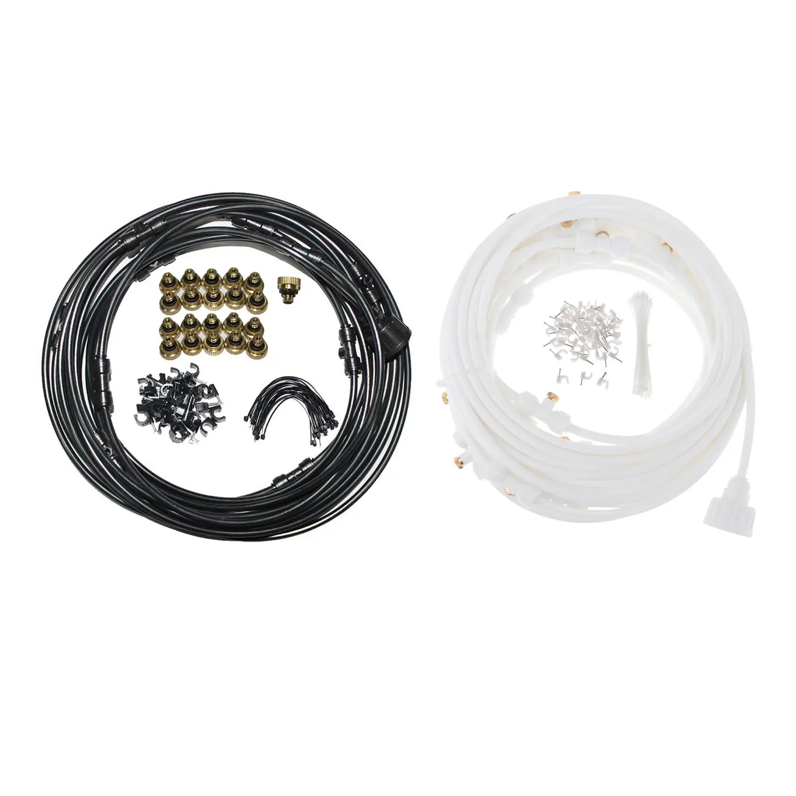 Misting Cooling System Outdoor Mister Sprinkler with 21 Nozzles Easy Install for Deck Gazebo Summer Backyard