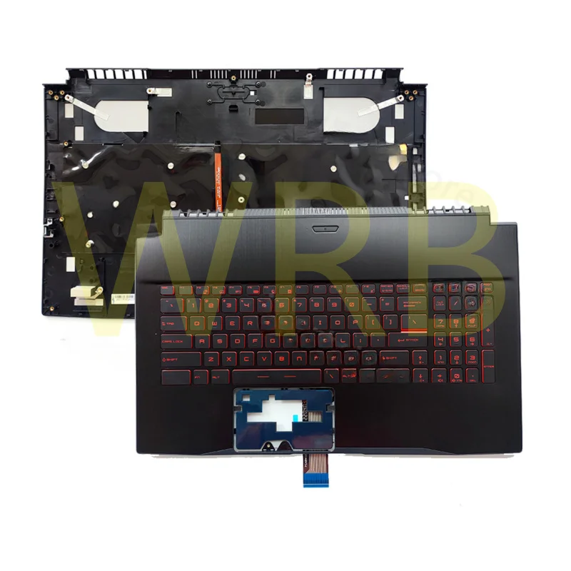 

New For MSI GF75 MS-17F1 MS-17F5 Black Keyboard Full Colorful Red backlight