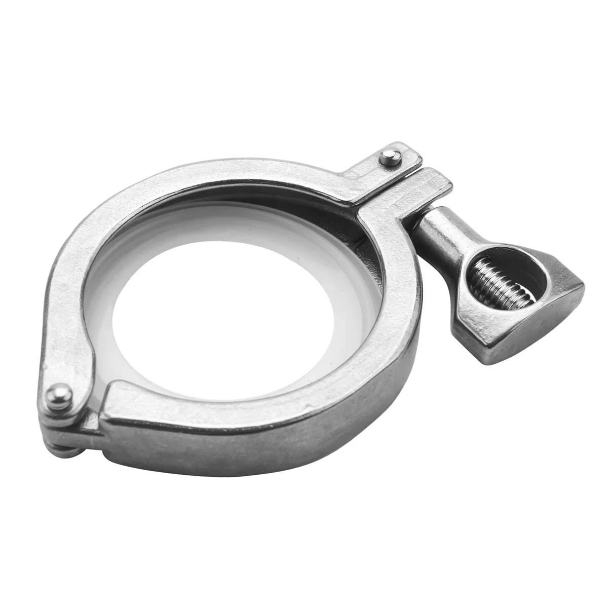 Abrazadera tri-clamp de acero de un solo Pin, abrazadera triple de alta resistencia con tuerca de ala para férula TC con junta de silicona de 2 pulgadas, 2 piezas