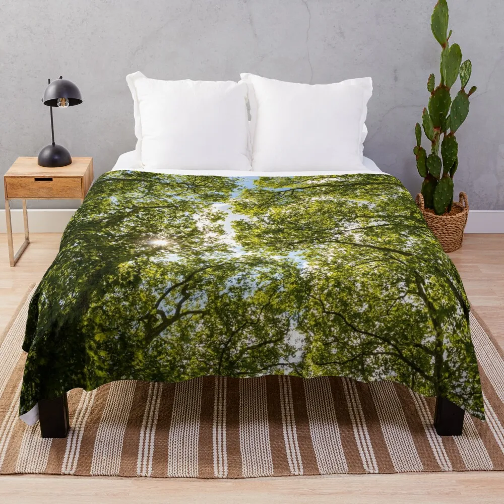 Tree-Top Canopy - Versailles, Paris Throw Blanket Thermal Hairy Blankets