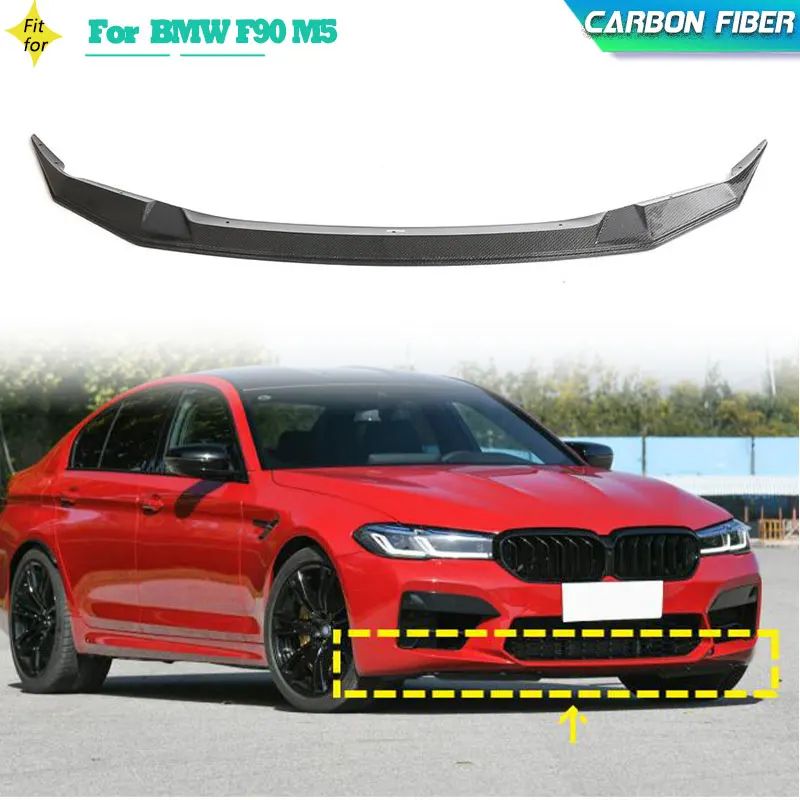 

Carbon Fiber Car Front Bumber Lip Spoiler For BMW F90 M5 Sedan 4-Door 2021 2022 Racing Front Lip Chin Apron Body Kits