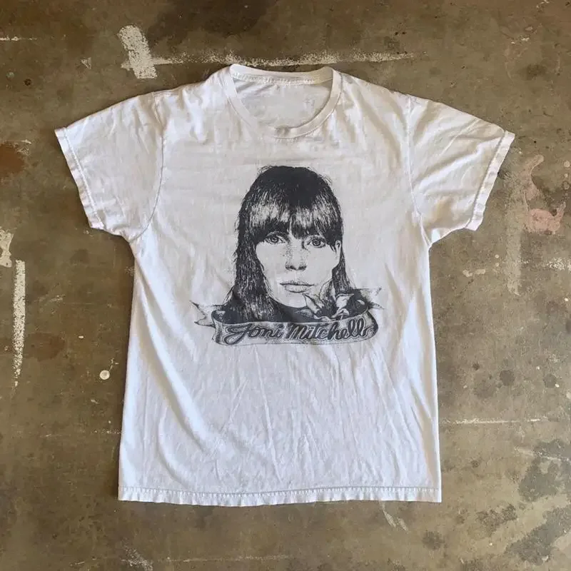 New Clouds Joni Mitchell T Shirt  White