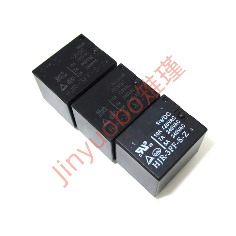 Tianbo power relay HJR-3FF-S-Z 12VDC, 05VDC/24VDC 10A 5 pins one set of environmentally friendly