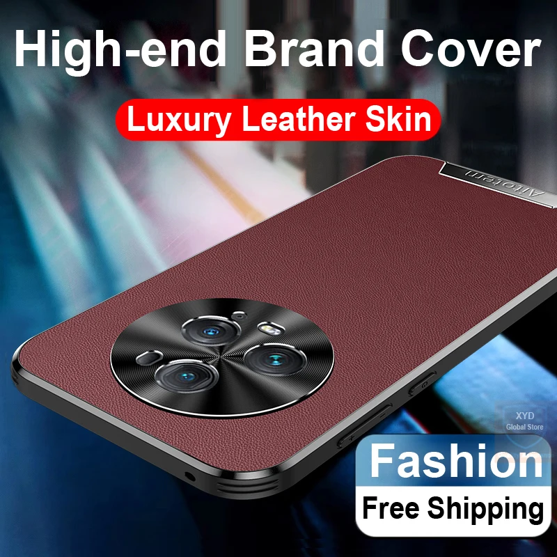 High Quality For Honor Magic5 Pro Magic 5 Case Leather Skin Brand Phone Back Case For Honor Magic 5 Pro Cover Shell Bumper Bag