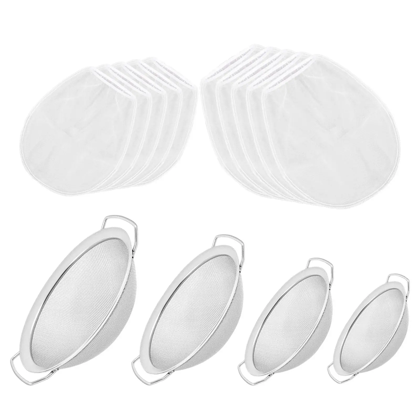 4Pcs Stainless Steel Paint Strainer Set – Fine Mesh Reusable Inlet Filter for Spray Gun & Painting Tools