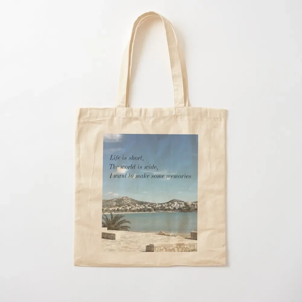 

Make Some Memories Tote Bag Canvas bag for women university shopper bag tote men's foldable reusable