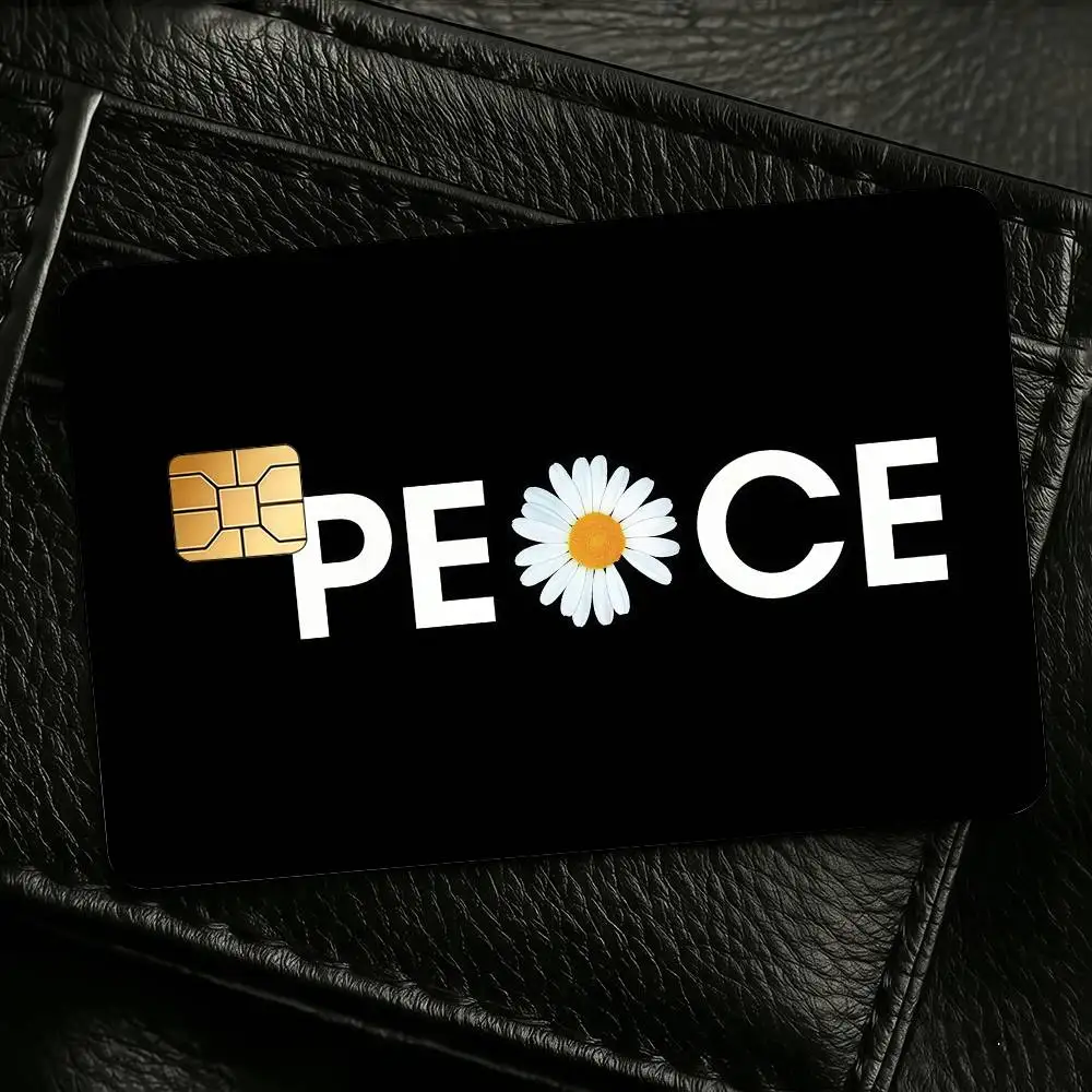Fashion Art P-PeaceminusoneS Cool Credit Skin Cover Card Stickers 4PCS Film Bus Pass Front Decoration Bank Debit Waterproof
