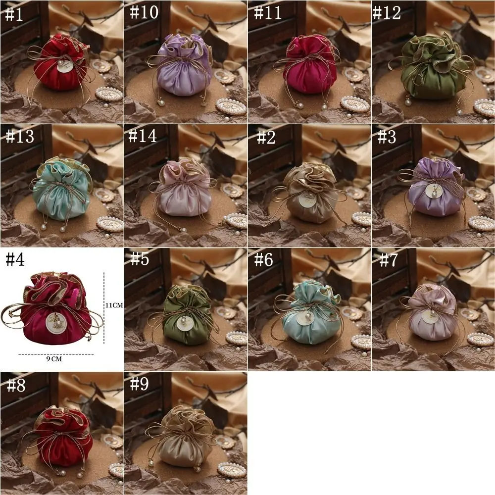 4Pcs Mini Portable Candy Packaging Bags Exquisite Chinese Style Drawstring Bag Creative Light Luxury Gifts Wrapping Box Festival