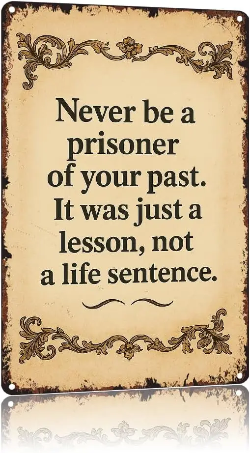 Vintage Never Be A Prisoner Tin Sign Poster Funny Metal Sign Aluminum  For Bathroom Bedroom Living Room Wall Decor--Tin Sign