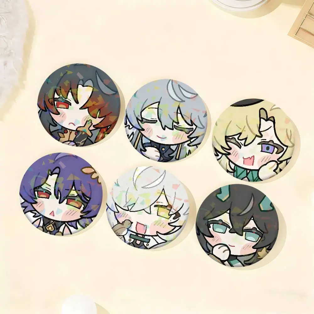 Honkai Star Rail Sunday Aventurine Dr Badge Set Glass Shine Brooches Lapel Backpack Costume Gifts Decoration Birthday