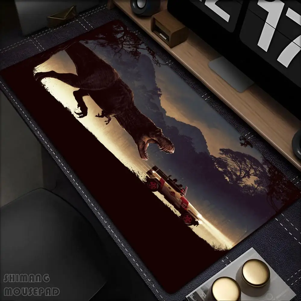 

Jurassic Park In Stocked Large Mouse pad PC Computer mat Size for large Edge Locking Game Keyboard Pad