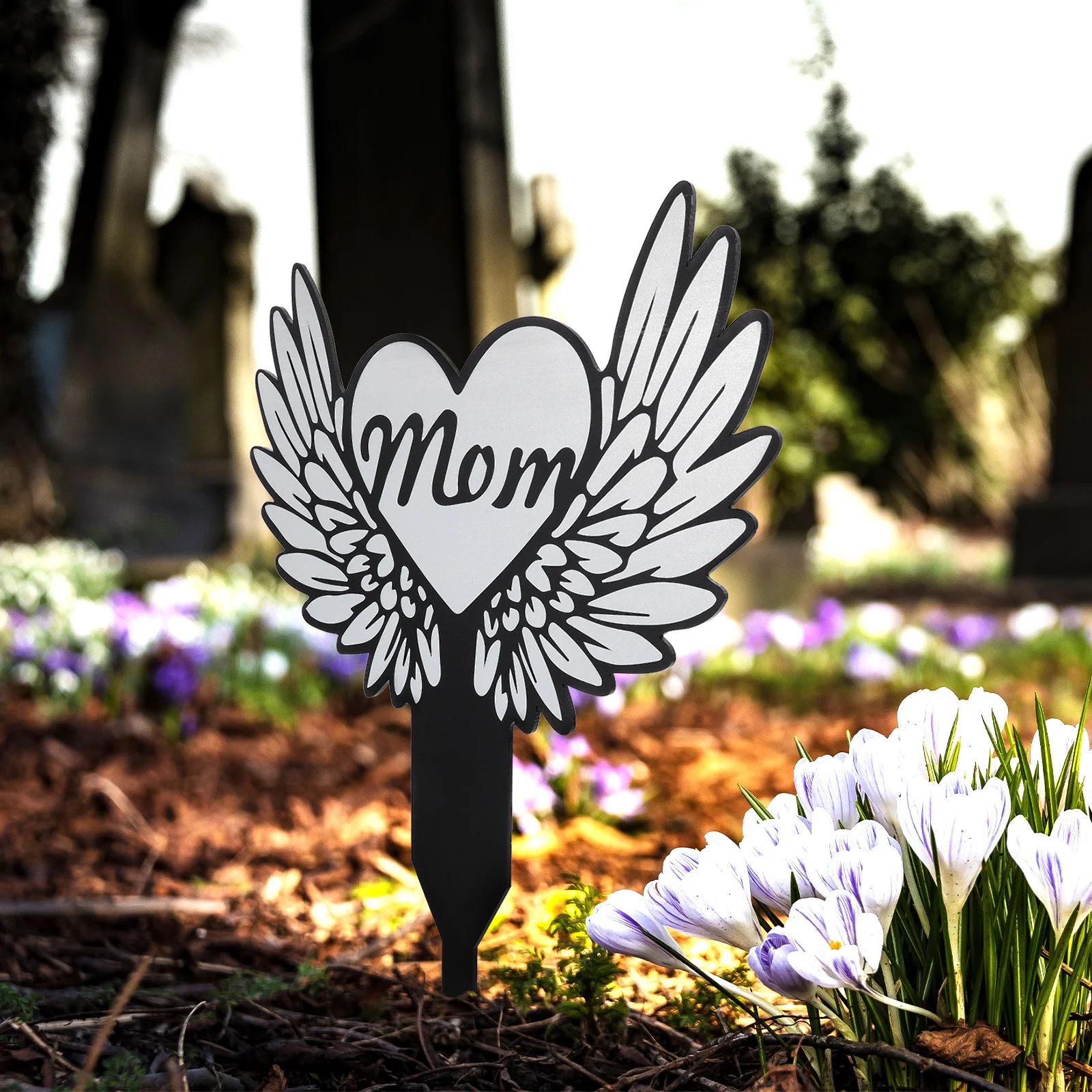 

Cemetery Cross Stake Acrylic Grave Decoration Memorial Sign for Husband Outdoor Garden Yard Use Grave Cross Stake