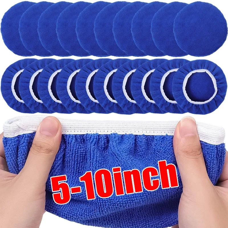 5-10Inch Microfiber Car Waxing Polishing Sleeve Applicator Pad Auto Detailing Buffer Tool Auto Body Care Cleaning Accessories
