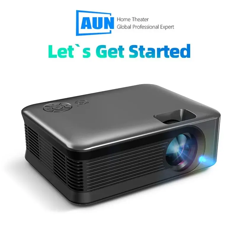 AUN-miniproyector LED 3D portátil para cine en casa, dispositivo de proyección compatible con 4K, 1080P, Full HD, para ver películas, TV inteligente A30