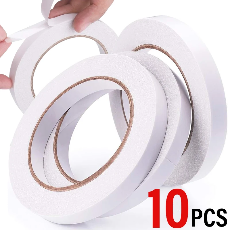 1/3/5/10 Rolls 8M Strong Double-sided Tape Home Office Stationery Supplies Ultra-thin Self-adhesive Strong Double Faced Tape