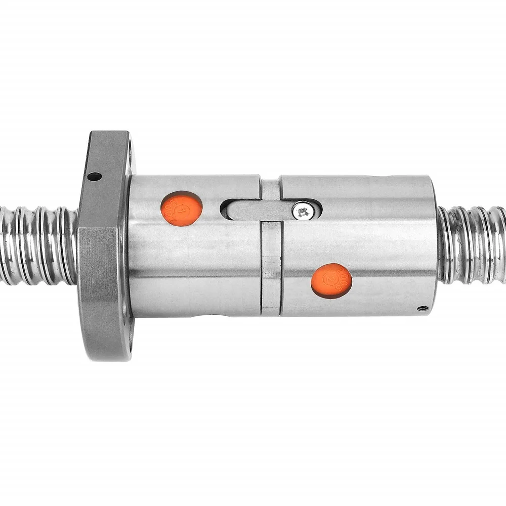 50mm Double Nut Ballscrew DFU5010 CNC Linear Motion Ball Screw  Total L: 1000mm with Double Nut (No End Processing), Customized