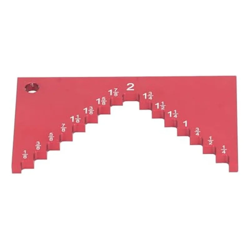 Stufentiefenmesser für Oberfräse und Tischkreissäge, Höhenmessgerät-Set für Einrichtung von Blöcken, Stufentiefenmessgerät aus Aluminium, langlebiges Klarheitstiefenmessgerät