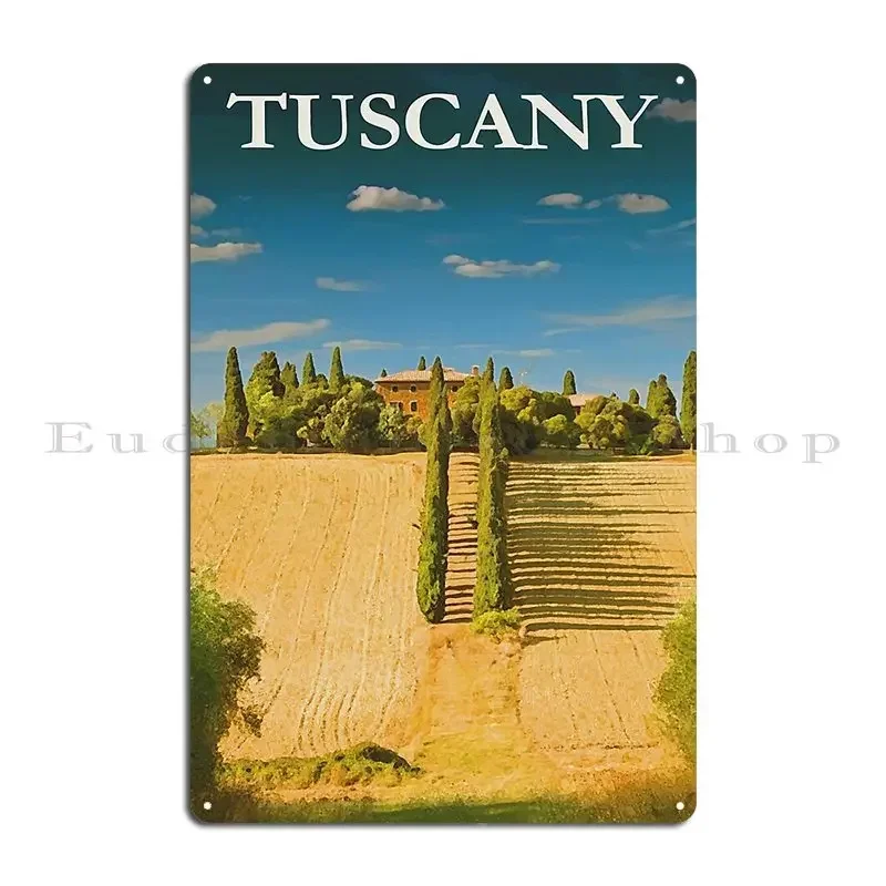 Tuscany Italy Postcard Metal Sign Club Garage Customize Wall Decor Cinema Tin Sign Poster