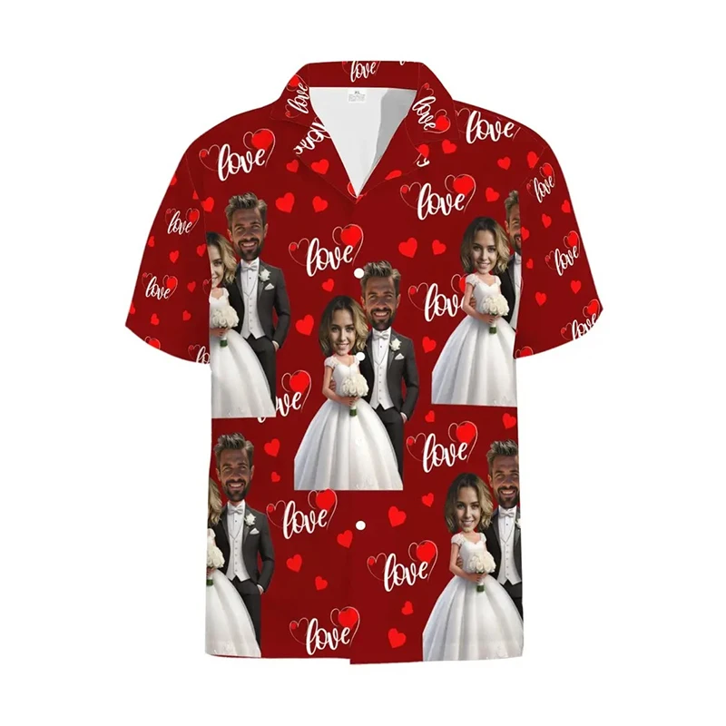 

Веселая свадебная рубашка для пар, рубашка с фотографией на заказ для мужчин и женщин, юмор, дизайн в стиле хип-хоп, забавные летние рубашки с графическим принтом для влюбленных