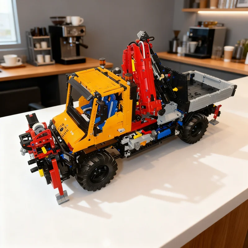 

3541pcs MOC Unimog Long With Large Foldable Crane Technical Model Building Blocks Creative Display Gift Collectible Decor Kids