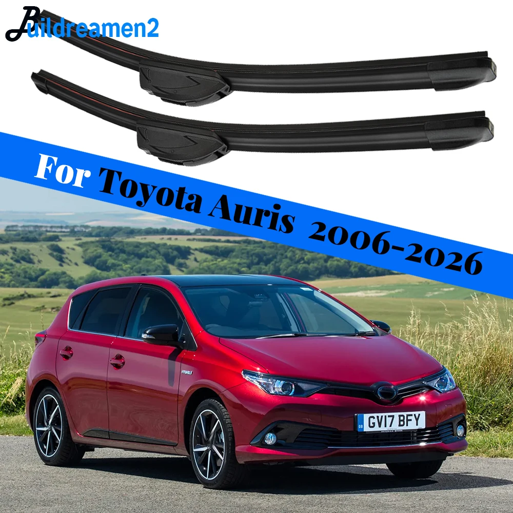 2 Pieces Car Front Windscreen Wiper Blade Rain Brushes For Toyota Auris Hatchback Touring 2006-2026