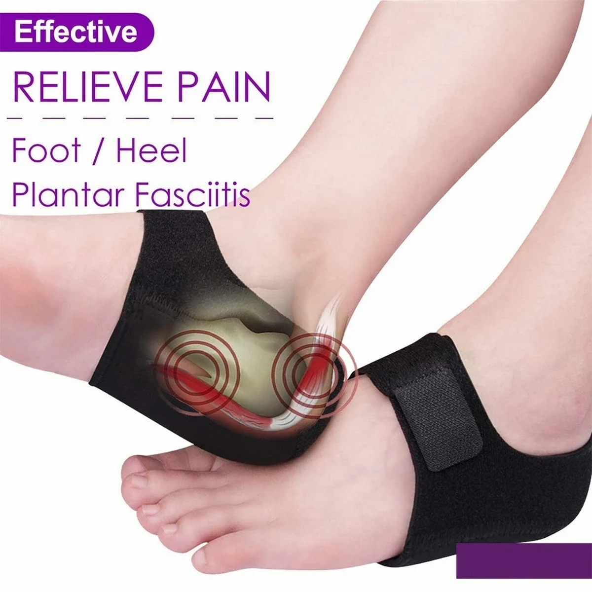 1Pair Heel Cups Protectors Plantar Fasciitis Cushion for Achilles Tendonitis Bone Spur Aching Feet Relieve Heel Pain