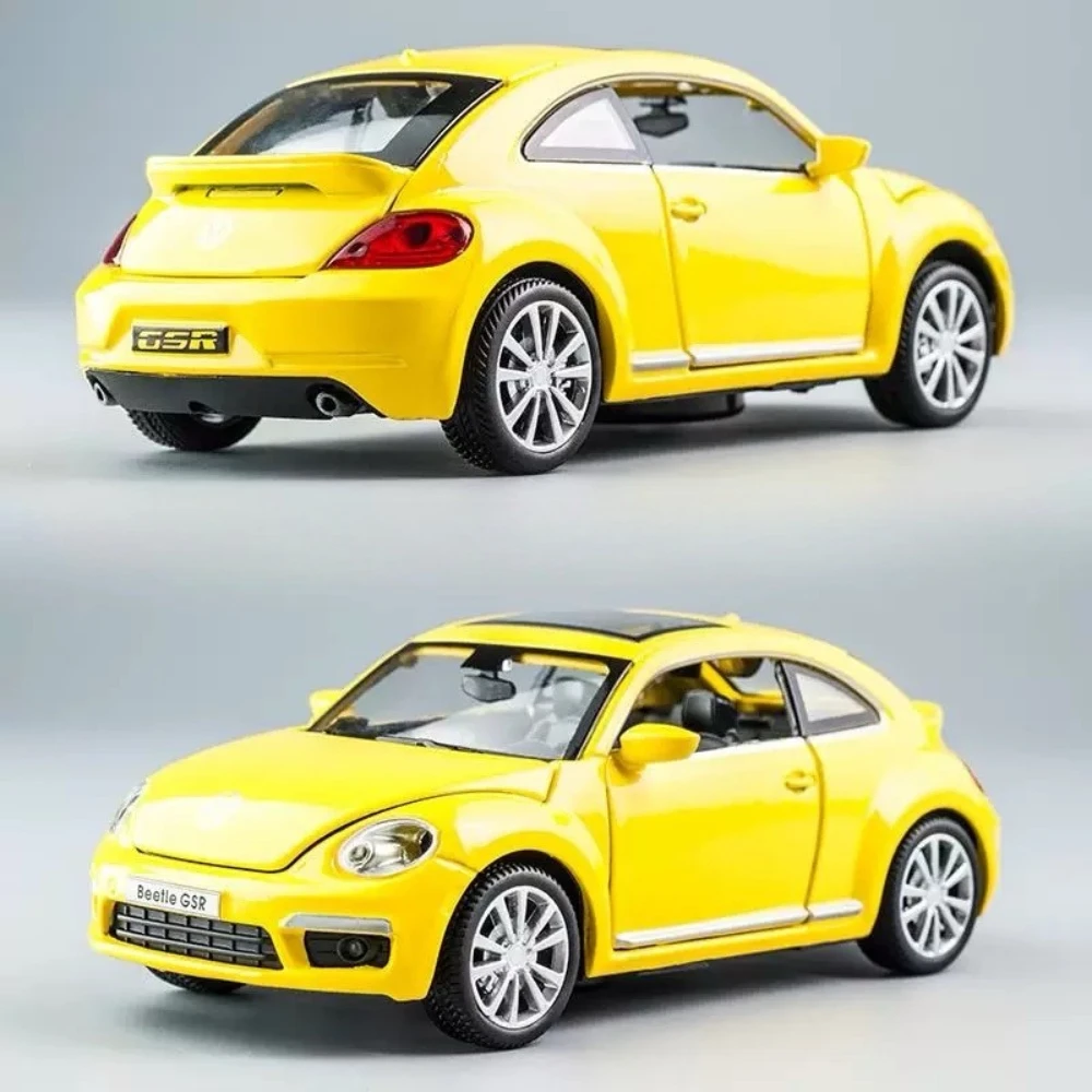 1:32スケール ビートル GSR 車 T1バス モデル玩具 サウンドライト付き 合金ダイキャスト プルバック ミニチュアモデル 子供向けホリデーギフト