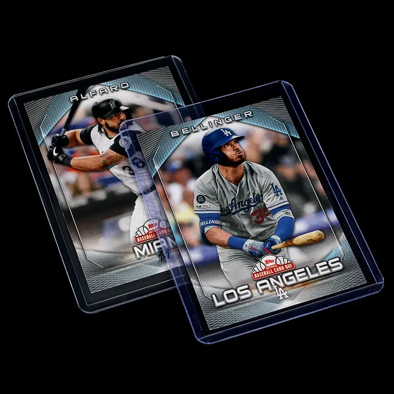 25 قطعة تحميل علوي بطاقة التداول كم 35pt 3 "X 4" حامي البطاقة الرياضية الصلبة الأكمام الصلبة Toploader لبطاقة البيسبول MTGYugioh
