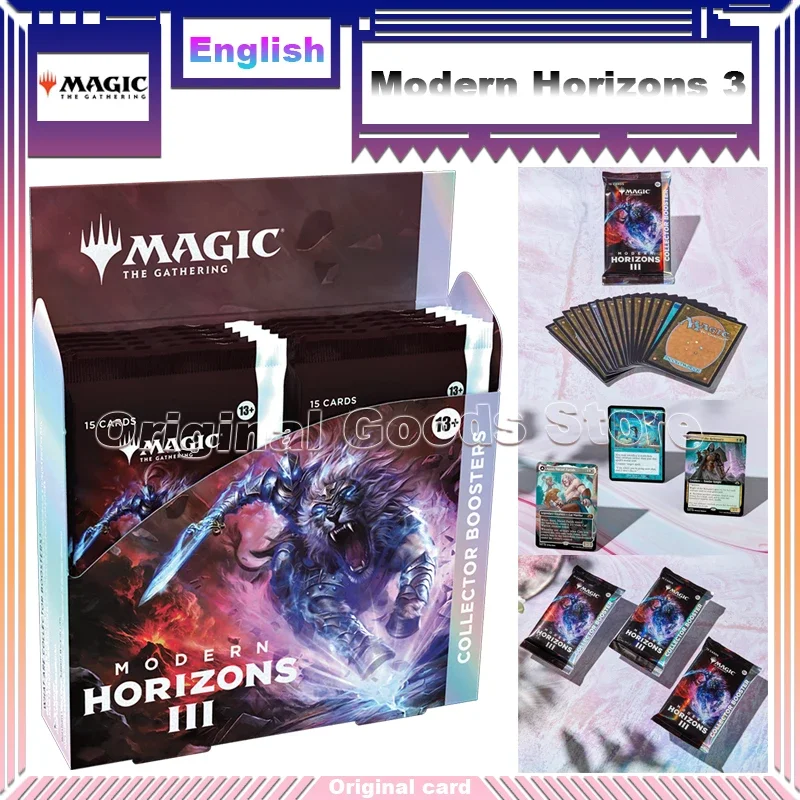 Cartes à collectionner Magic The Gathering Modern Horizons pour enfants, boîte de rappel, collection anglaise, cadeaux originaux, 3 cartes