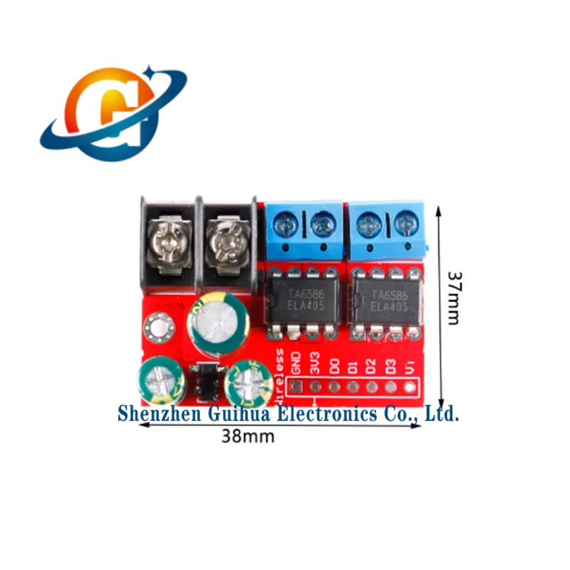 1PCS 5A Dual DC Motor Drive Module with Remote Control for Forward and Reverse PWM Speed Control Relay ZK-5AD