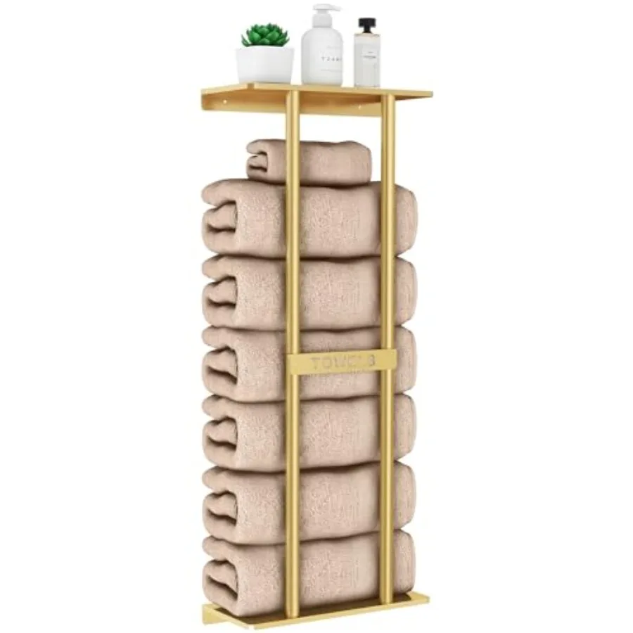 

Bathroom Towel Storage Rack for Bathroom ch Towel Racks Wall Mounted with Shelf Can Holds 6 Large Towels Wall Towel Rack for Ro