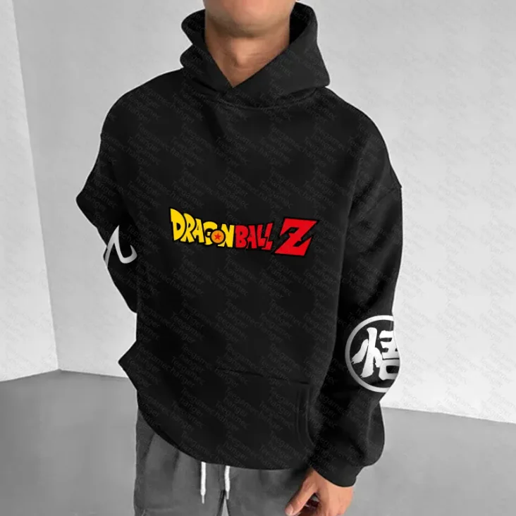 Felpe con cappuccio ufficiale con personaggi Dragon Ball stampati per uomo, donna e coppia, felpe da strada larghe e oversize