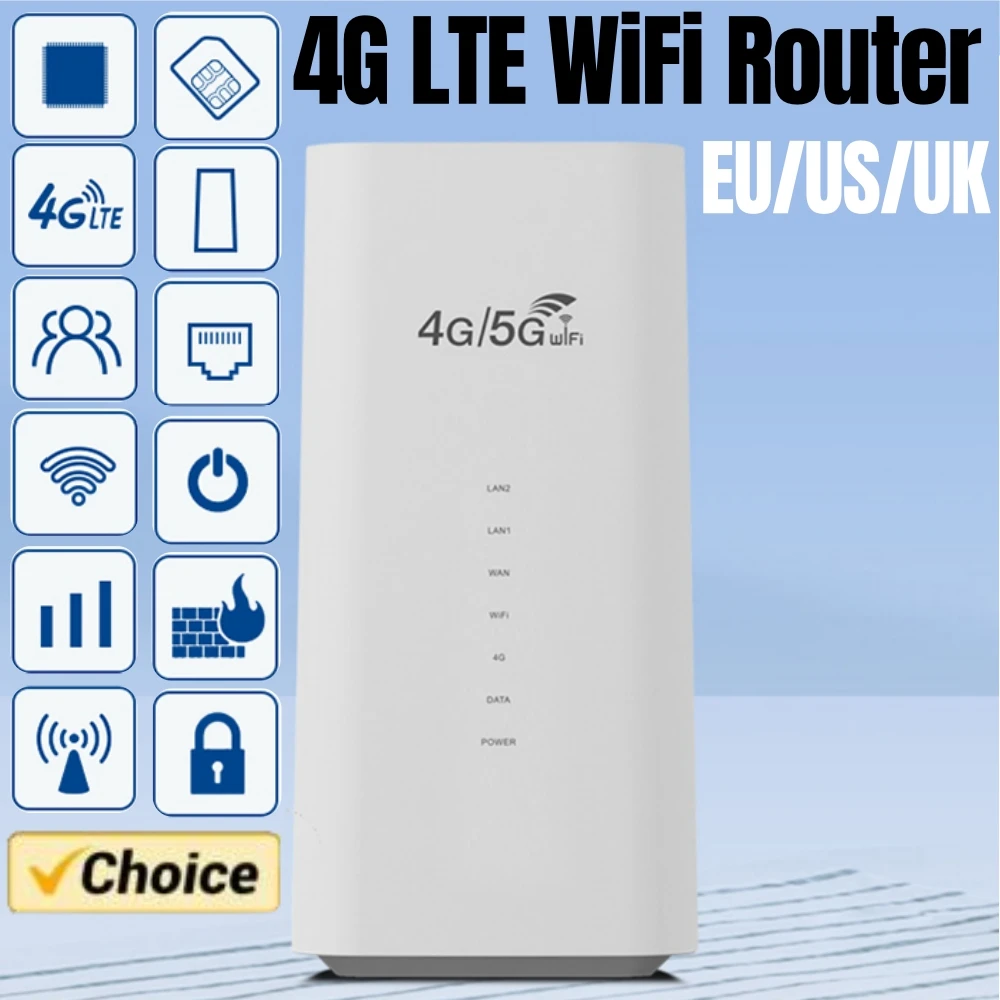 Routeur WiFi sans fil 4G, 300Mbps, 3 RJ45, avec fente pour carte EpiCard, couverture large, antenne