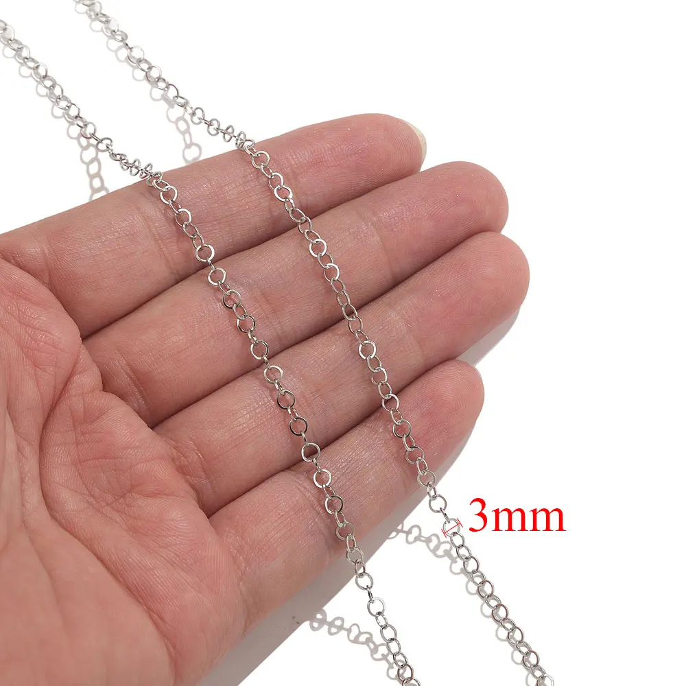 2 Meter Lippen Perlen Kette Edelstahl Kabel Ketten für Schmuckherstellung DIY Halskette Armband Zubehör Goldkette Erkenntnisse