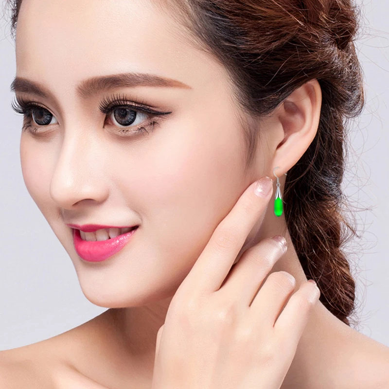 925 Sterling Silver Woman\'s New Jewelry Original Fashion Water Prop Shapes Opal Drop Earrings XY0002