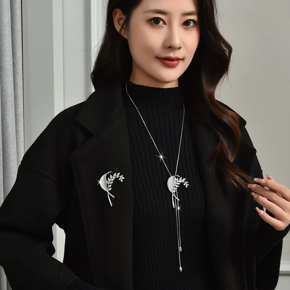 Новая цепочка для свитера, модный и универсальный аксессуар для одежды, длинное ожерелье для женщин.