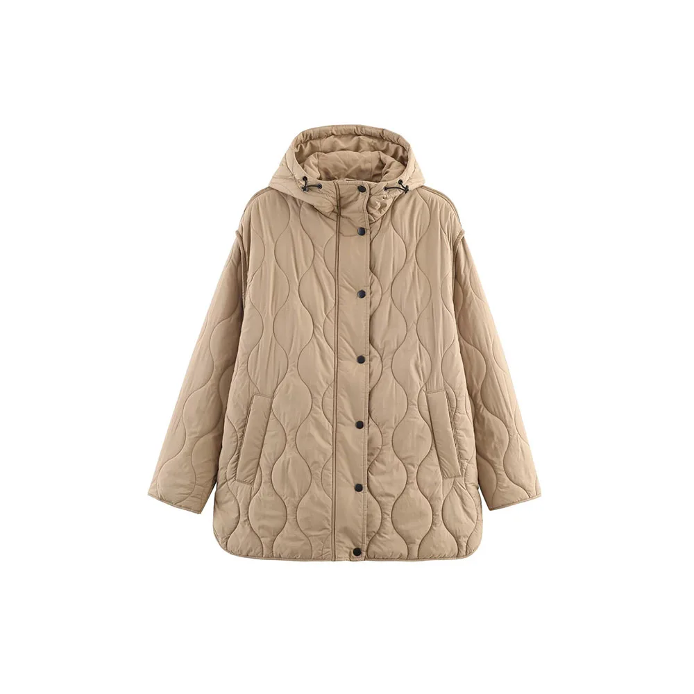 

Autumn and winter new women's wear European and American style fashion hooded waterproof cotton jacket coat