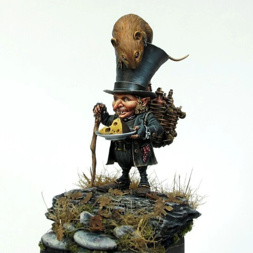 

1/32 resin soldier model GK - Dwarf and Rat Unassembled and unpainted DIY kit 696W