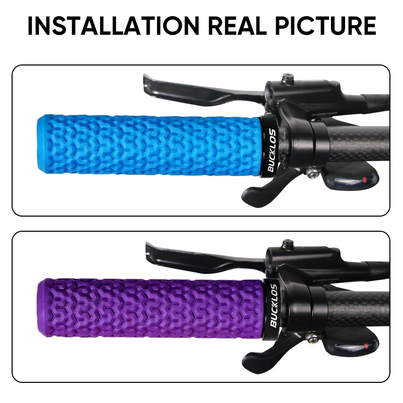 BUCKLOS Road Mountain Bike Grips Lock on Bike Handle Grip Waterproof Bicycle Handle Cover Non-slip MTB Cuffs