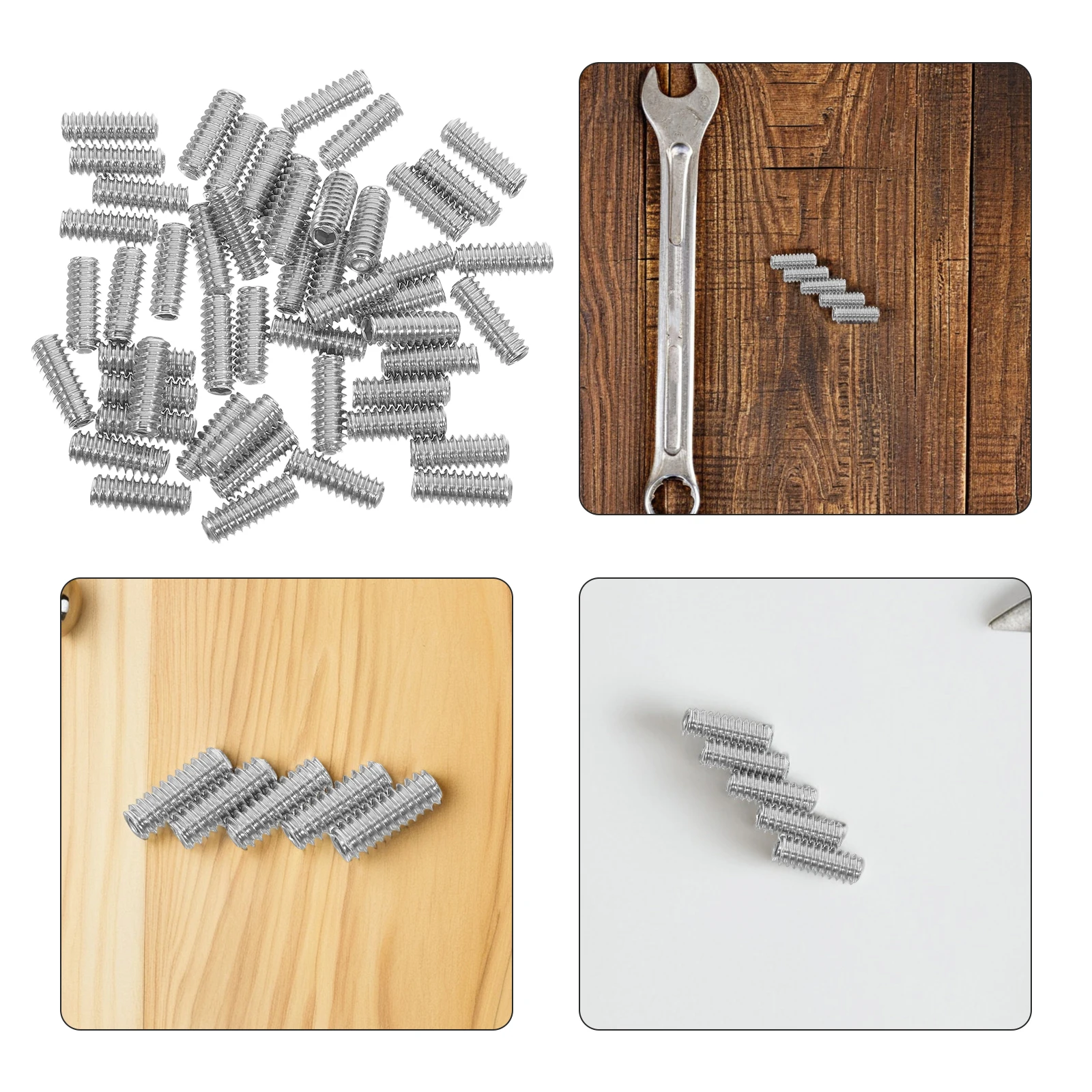 

50Pcs Surfboard Fin Fasteners 12Mm Stainless Steel Resistant Compact Design for Paddle Board Repairs