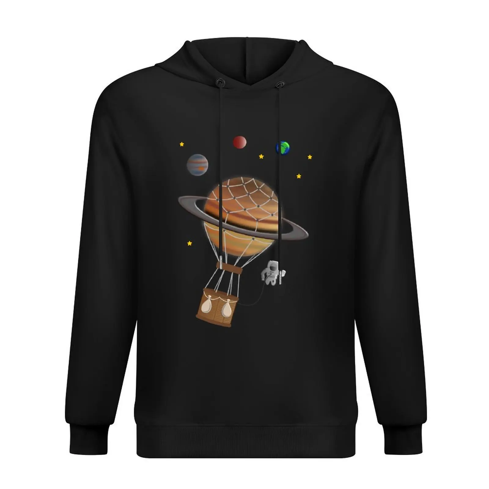 

Hot air balloon stars space planets astronaut Hoodie aesthetic clothing men's sweat-shirt set anime clothes blouse men hoodie
