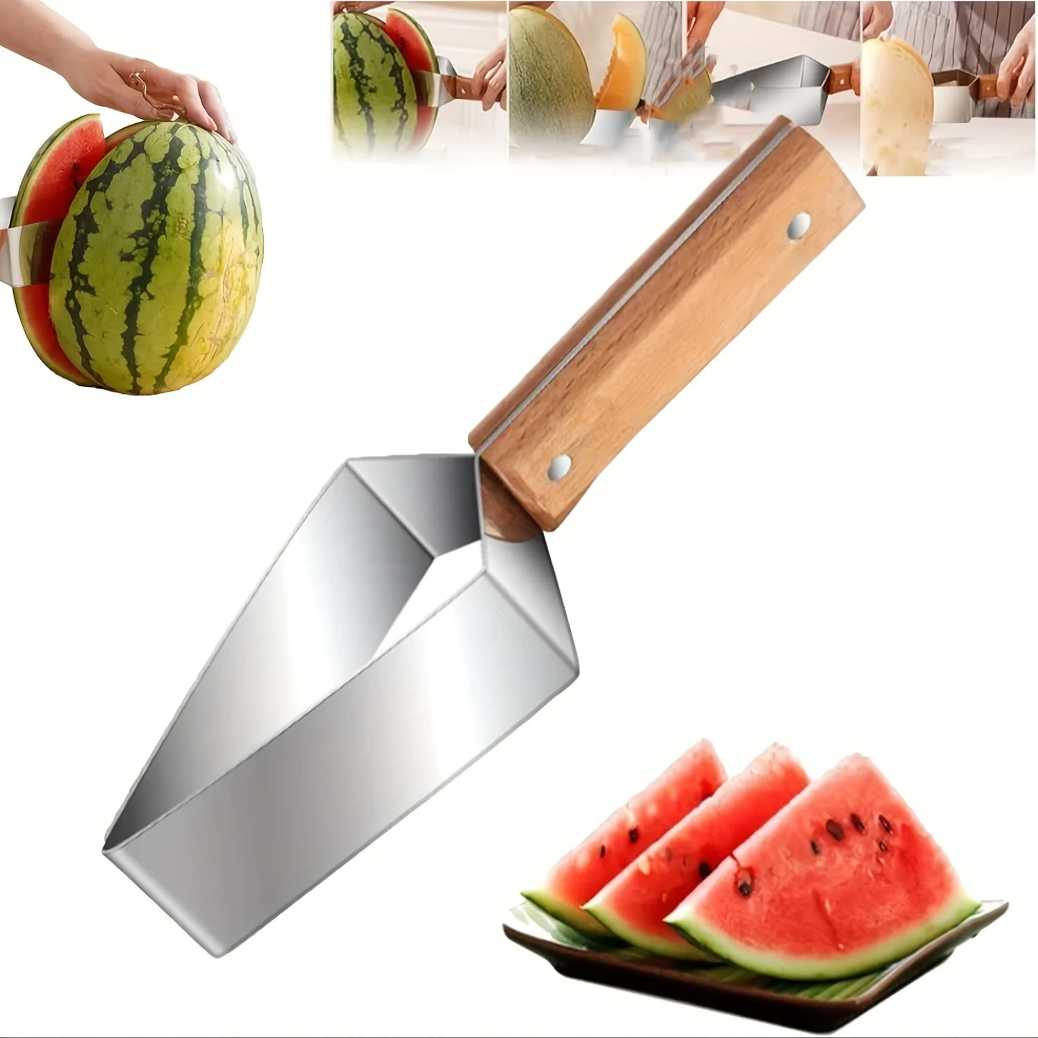 Watermelon Slicer, 2024 New Watermelon Cutter Slicer Tool, Stainless Watermelon Slicer, Multi- Fruit Slicer, Portable Fruit Slic