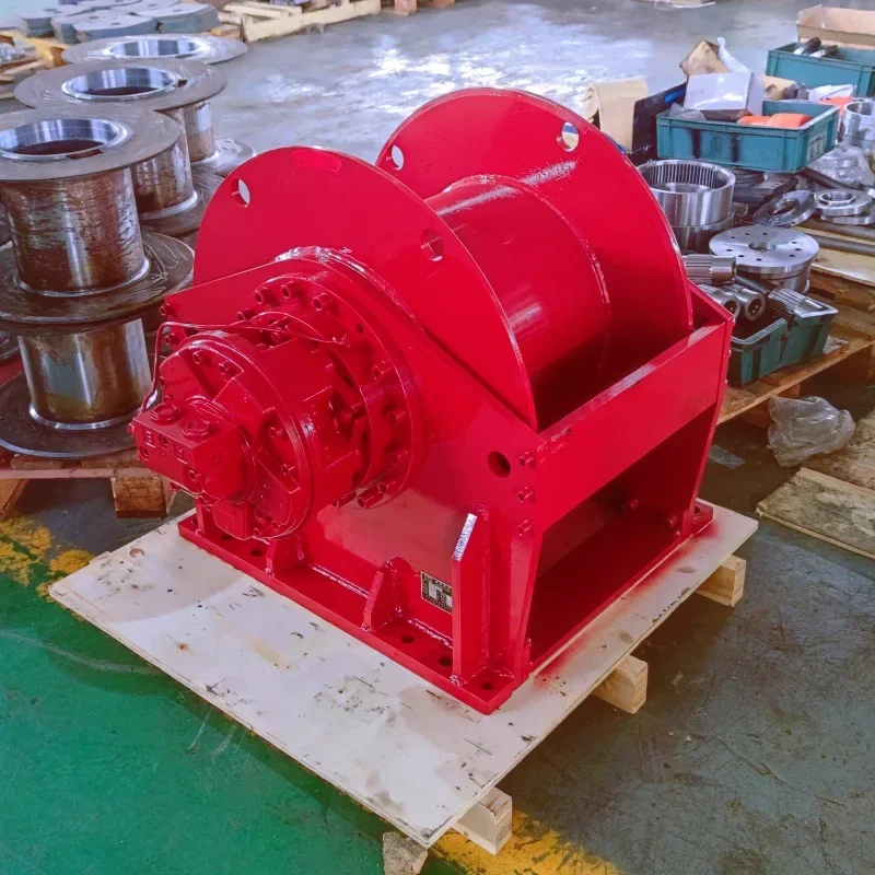 Fish Boat Crane Hydraulic Winch 35ton Towing Winch