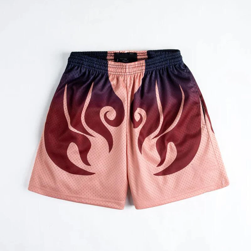 Anime shorts homens mulheres manga dos desenhos animados 3d impressão esportes shorts casuais para ginásio de fitness secagem rápida malha oversized