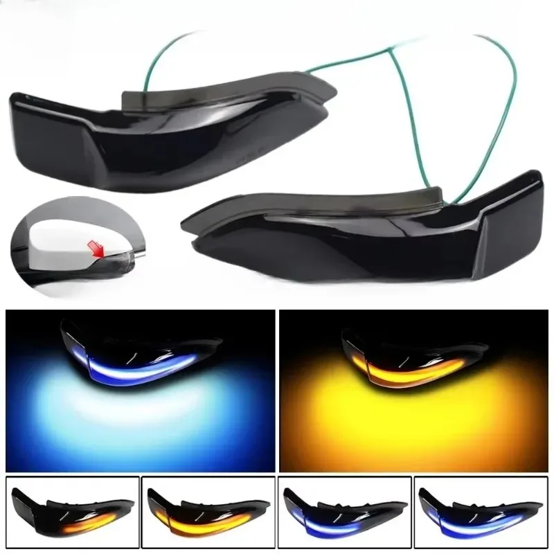 

Front Side Mirror Turn Signal Dynamic White for 1 Set Corolla 14-18 Camry XV50 Prius Amber LED