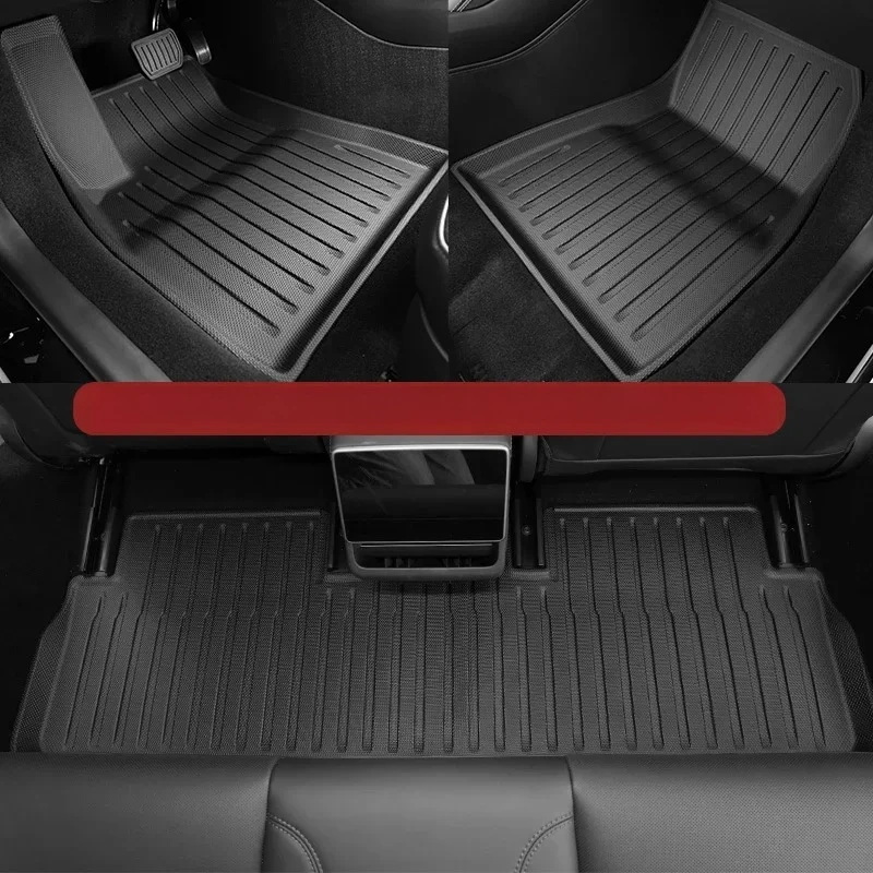 For Tesla Model 3 2024 2025 Highland Floor Mats Cargo Liner Waterproof Anti-slip Trunk Mat TPE Pads Left / Right Hand Rubber
