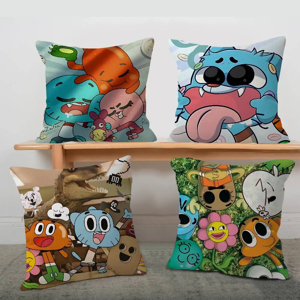 The-Amazing World G-Gumball Decorative Room Aesthetics Pillow Case Home Decor Bedroom Sofa Bed Couch Pillow Cover 45x45