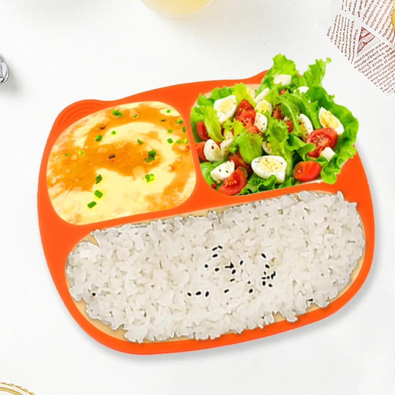 

Super Cute Silicone Cat-Shaped Dinner Plate, Anti-Fall and Non-Slip, Specially Designed for Babies, Environmentally Friendly and Safe, Easy to Clean, Suitable for Children's Tableware