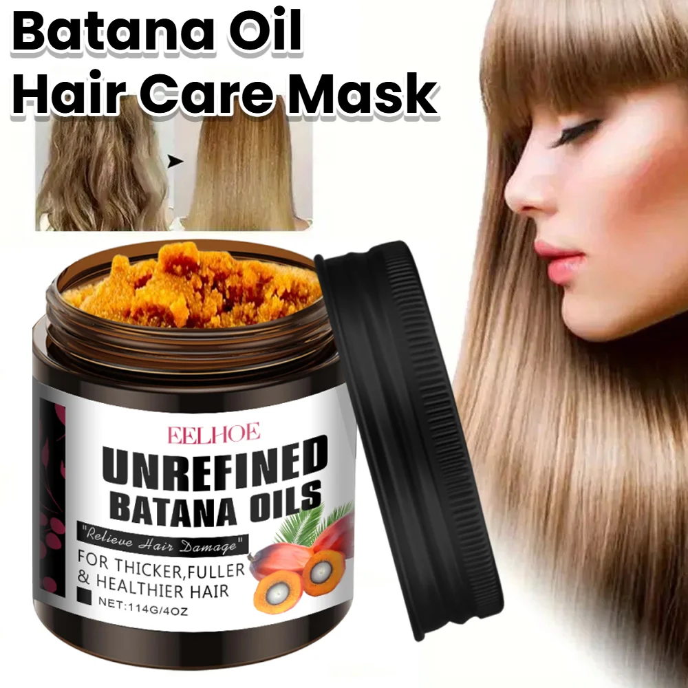 Pure Organic Batana Oil Hair Mask Fast Repair Damaged Dry Split End Hair Treatment Reduce Hair Loss Anti-Breakage Smoothing Care