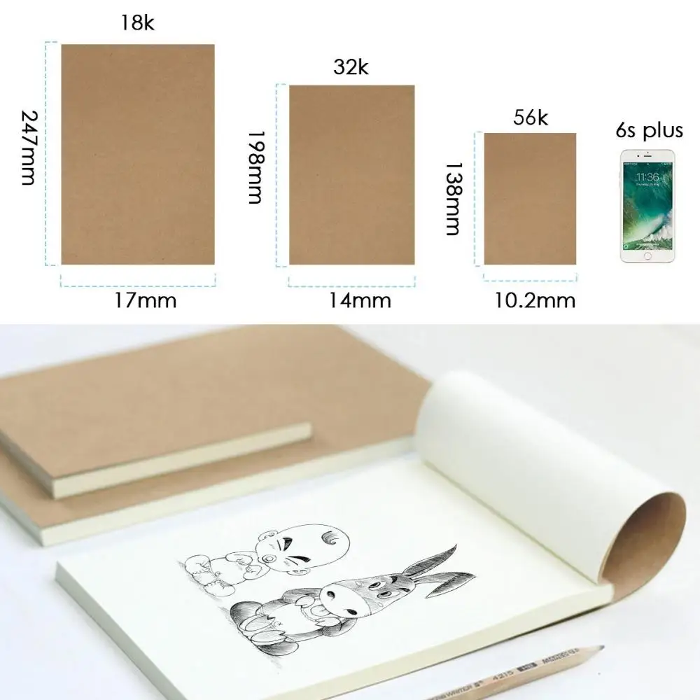 Cuaderno de diario Poratble para dibujar, papel de pintura, papel de boceto, papel de acuarela, cuaderno de bocetos